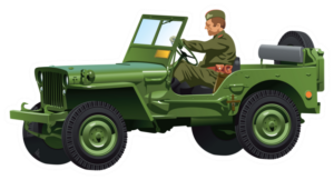 Carte postale Jeep