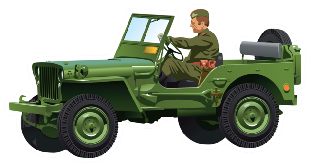 Carte postale Jeep